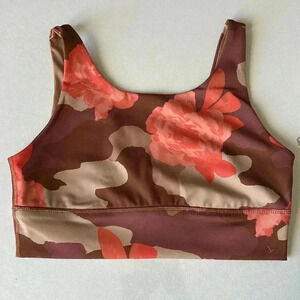 NWT OFFLINE by Aerie Goals Longline Sports Bras Camo Floral Women Size Medium